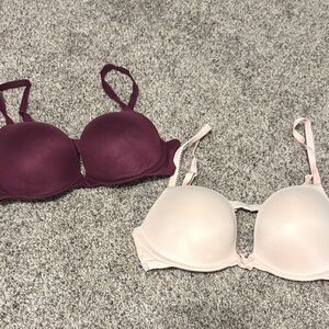 Victoria's Secret Bra Set - Rich Purple and Soft Cream
